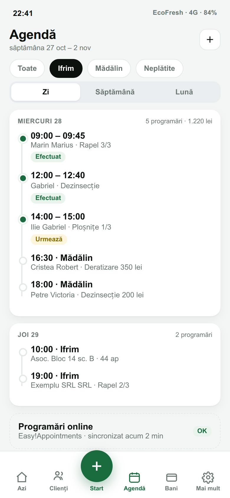 Agendă