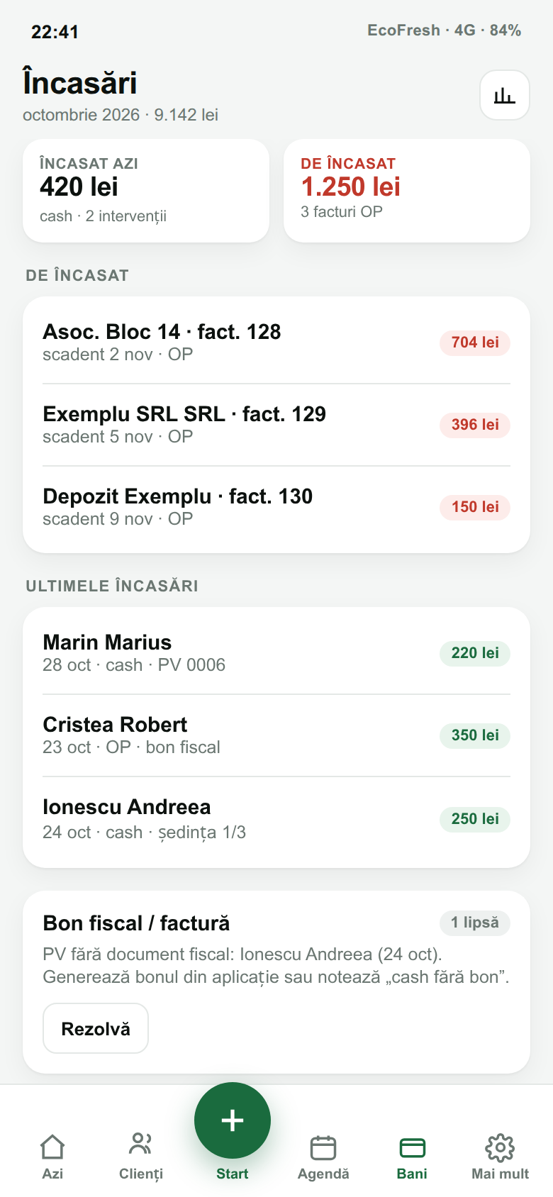 Încasări